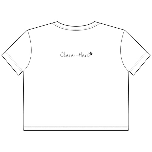 Help Wanted distressed text Women's Cropped Tee | Vintage stencil graphic